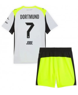 Günstige Borussia Dortmund Jobe Bellingham #7 Auswärts Trikotsatzt Kinder 2025-26 Kurzarm (+ Kurze Hosen)